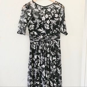 Jessica Howard Sheath Midi Dress Floral-print